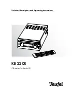 Teufel KB 22 CR Technical Description And Operating Instructions preview