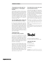 Preview for 12 page of Teufel Kompakt 30 Technical Specifications And Operating Manual