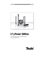 Teufel LT 3 Power Edition Technical Specifications And Operating Manual preview