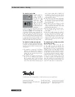 Preview for 12 page of Teufel LT 3 Power Edition Technical Specifications And Operating Manual