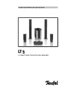 Предварительный просмотр 1 страницы Teufel LT 5 Technical Specifications And Operating Manual