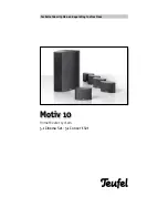 Teufel Motiv 10 Technical Description And Operating Instructions preview