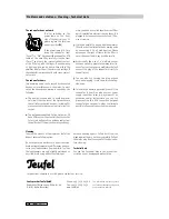 Preview for 12 page of Teufel Motiv 10 Technical Description And Operating Instructions