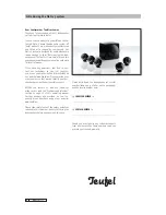 Preview for 4 page of Teufel Motiv 3 Technical Specifications And Operating Manual