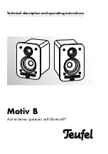 Teufel Motiv B Technical Description And Operating Instructions preview