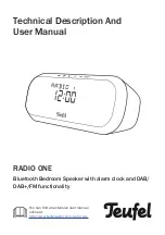 Предварительный просмотр 1 страницы Teufel RADIO ONE Technical Description And User Manual