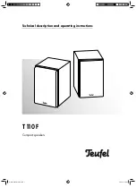 Preview for 1 page of Teufel T 110 F Technical Description And Operating Instructions