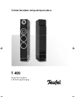 Preview for 1 page of Teufel T 400 Technical Description And Operating Instructions