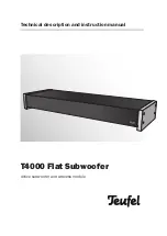 Teufel T 4000 SW Technical Description And Instruction Manual preview