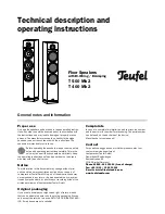 Teufel T 500 Mk 2 Operating Instructions preview