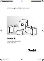 Teufel Theater 80 Technical Description And Operating Instructions preview