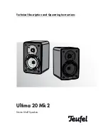 Teufel ultima 20 mk 2 Technical Description And Operating Instructions preview