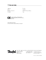 Preview for 8 page of Teufel ultima 20 mk 2 Technical Description And Operating Instructions