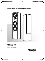 Teufel Ultima 20 Technical Description And Operating Instructions preview