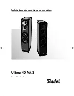 Preview for 1 page of Teufel ultima 40 mk 2 Operating Instructions Manual