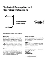 Teufel US 2106/1 SW Operating Instructions Manual preview