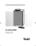 Teufel US 6112/6 RHD Technical Description And Operating Instructions preview