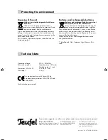 Preview for 24 page of Teufel US 6112/6 RHD Technical Description And Operating Instructions