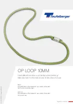 Preview for 1 page of TEUFELBERGER OP LOOP Manufacturer'S Information And Instructions For Use