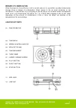 Preview for 6 page of Tevion USB TURNTABLE Manual