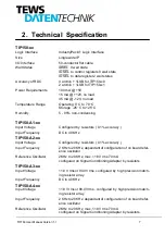 Preview for 8 page of TEWS DATENTECHNIK TIP150 User Manual