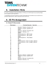 Preview for 22 page of TEWS DATENTECHNIK TIP150 User Manual