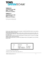 Preview for 3 page of TEWS DATENTECHNIK TIP850 User Manual