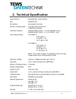 Preview for 7 page of TEWS DATENTECHNIK TIP850 User Manual