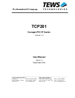 Tews Technologies TCP201 User Manual preview