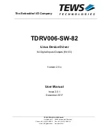 Tews Technologies TDRV006-SW-82 User Manual предпросмотр