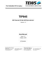 Tews Technologies TIP845 User Manual предпросмотр