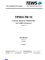 Предварительный просмотр 1 страницы Tews Technologies TIP866-TM-10 User Manual