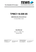 Tews Technologies TPMC118-SW-95 User Manual предпросмотр