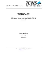 Tews Technologies TPMC372-10 User Manual предпросмотр