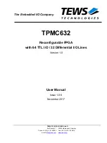 Tews Technologies TPMC632 Series User Manual preview