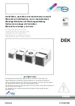 TEXA DEK Series Installation, Operation And Maintenance Manual preview