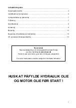 Preview for 2 page of Texas A/S Power Split 2100 V User Manual