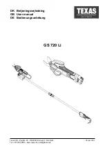 Preview for 1 page of Texas Equipment GS 720 Li User Manual