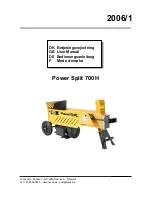 Texas Equipment Power Split 700 H User Manual preview