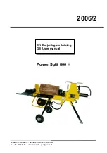 Texas Equipment Power Split 800 H User Manual preview