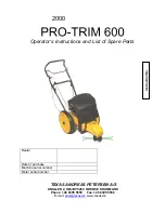 Предварительный просмотр 11 страницы Texas Equipment Pro-Trim 600 Operators Instructions & Parts List