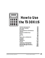 Preview for 35 page of Texas Instruments -30XIIS - Handheld Scienfic Calculator User Manual