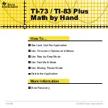 Preview for 1 page of Texas Instruments -83 Plus Silver Edion Software Manual