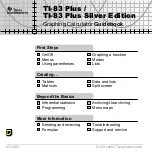 Preview for 1 page of Texas Instruments 83PL/CLM/1L1/V - 83 Plus Calc Manual Book