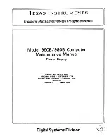 Предварительный просмотр 1 страницы Texas Instruments 960B Maintenance Manual