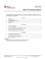 Preview for 1 page of Texas Instruments ADC1173 User Manual