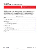 Texas Instruments ADC366 EVM Series User Manual preview