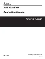 Preview for 1 page of Texas Instruments ADS1224EVM User Manual