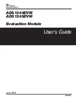 Предварительный просмотр 1 страницы Texas Instruments ADS1244EVM User Manual