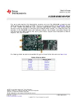 Предварительный просмотр 1 страницы Texas Instruments ADS8920BEVM-PDK User Manual